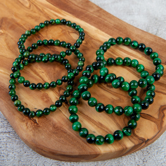 Green Tigers Eye Beaded Bracelet