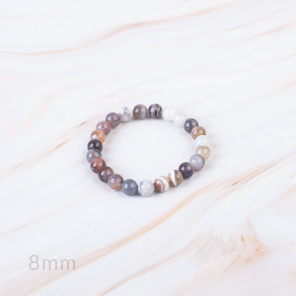 Botswana Agate Beaded Bracelet