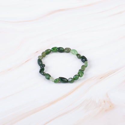 Canadian Jade Pebble Beaded Bracelet