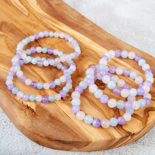 Dream Trio Amethyst Beaded Bracelet