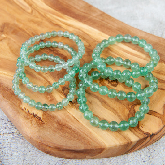 Green Strawberry Quartz Beaded Bracelet