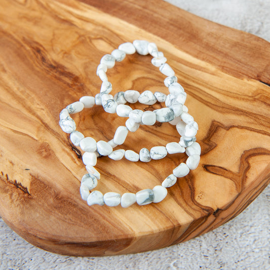 Howlite Pebble Beaded Bracelet