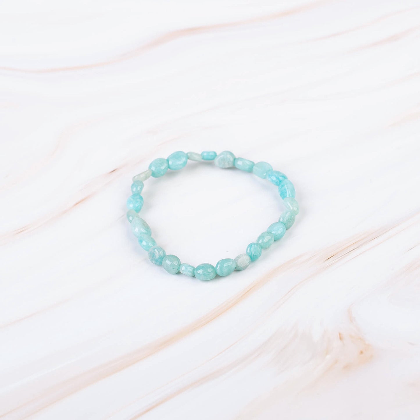 Russian Amazonite Pebble Beaded Bracelet