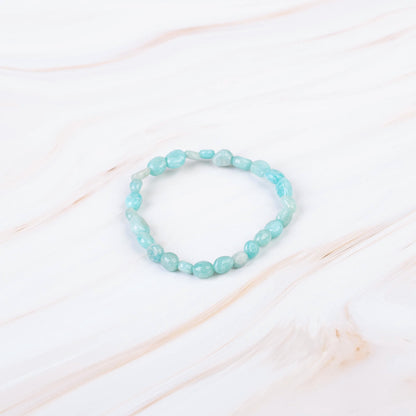 Russian Amazonite Pebble Beaded Bracelet