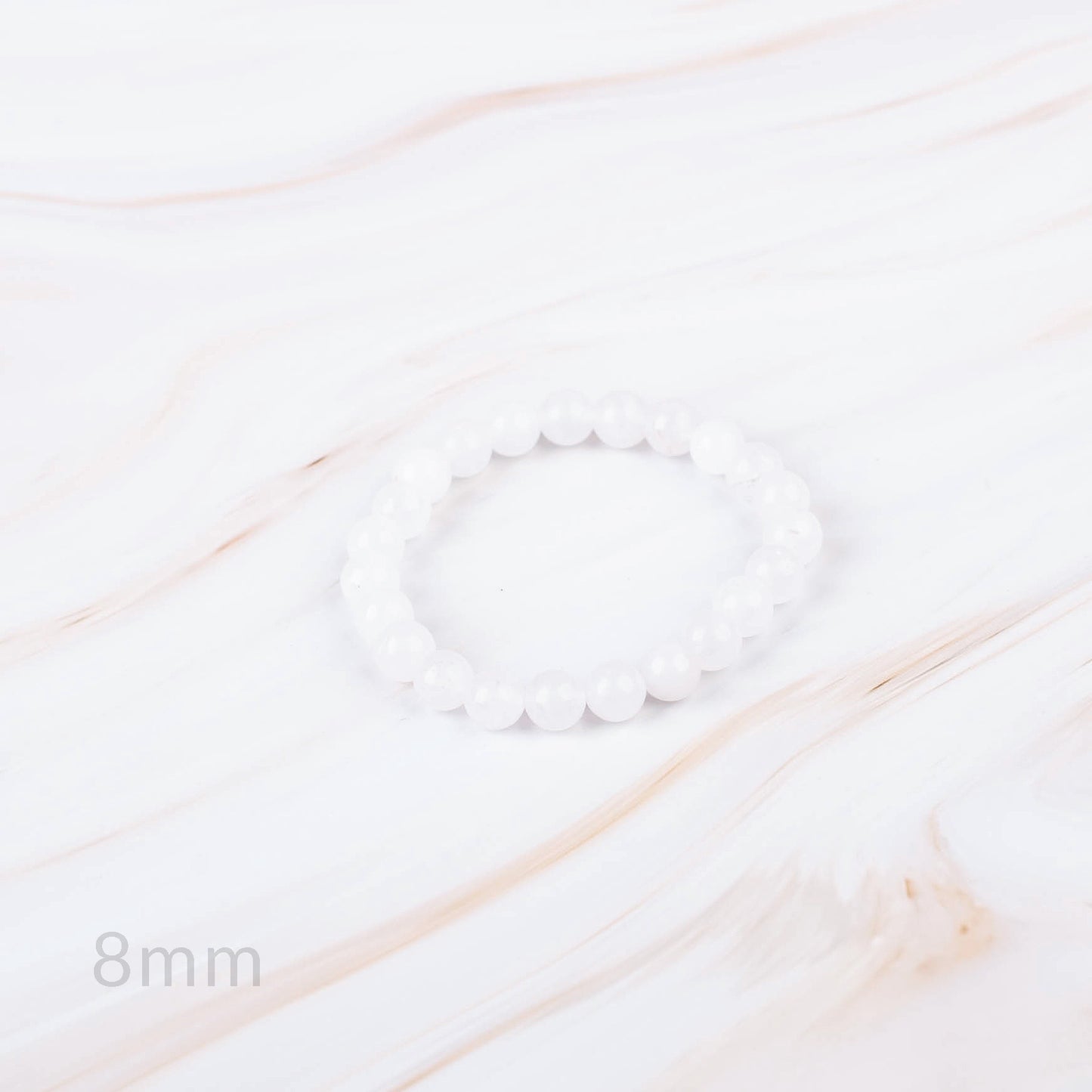 White Jade Beaded Bracelet