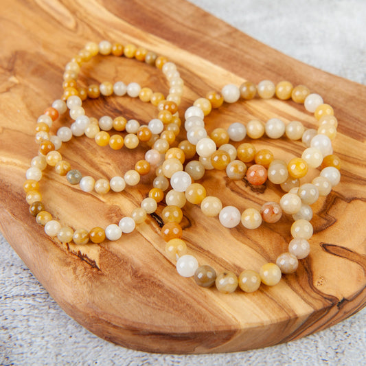 Yellow Jade Beaded Bracelet